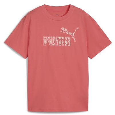 PUMA Mädchen Essentials Animal Logo Infill T-Shirt 176, Peach Frost Red