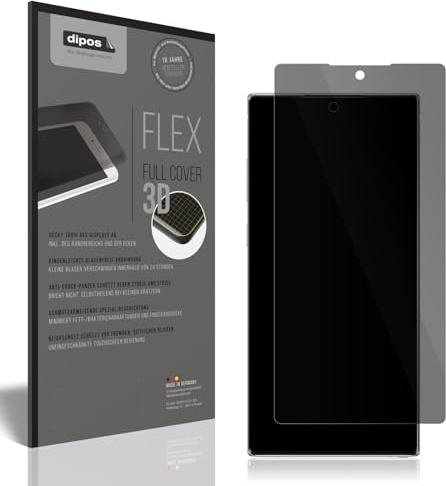 dipos FLEX Blickschutzfolie für Samsung Galaxy Note 10 Plus | Privacy Displayschutz matt, 2-Wege Sichtschutz, Full Cover, selbstheilend, blasenfrei, Fingerprint-kompatibel, selbstklebend