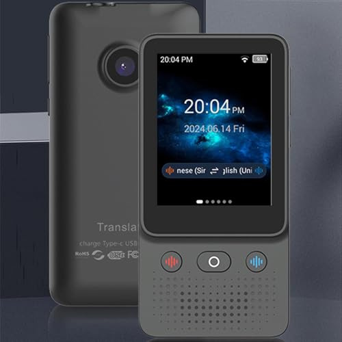 Garsent AI Language Translator Device, Two Way Real Time Voice Translation with 138 Languages, WiFi Translator with Recorder, Portable for Travel Business Learning