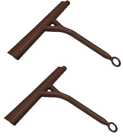 Electric Scrubbing Brush 2PCS Household Silicone Glass Wiper Wiper Strip Glass Accessory Car Window Bathroom Clean Electric Scrubber Cleaning Brush (Brown, One Size)