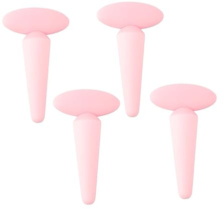 COLLBATH 4Pcs Silicone Wine Stoppers Reusable Beverage Bottle Caps for Wine Fresh Keeping Party Favors Pink