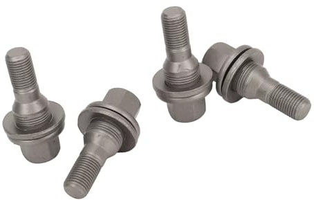 NUOSDEX Compatible con Citroen para C4 para Coupe 2004 2005 2006 2007 2008 2009 2010 2011 4 Piezas De 17 Mm Tuercas De Llanta Hexagonales Reemplazo De Pernos OEM: 003549817 Rueda Tornillos de Coche