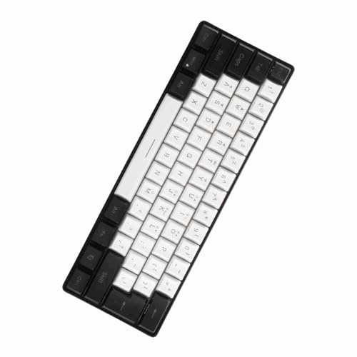 SUNGOOYUE USB -Spieltastatur 61 RGB -Tastaturen Ergonomische RGB Tastaturkabel für Computerfahrten (weiß schwarz)