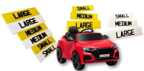 Kids Ride On Vehicle/Car Custom 4D Number Plate for Toy Car Choose Your Name & Design