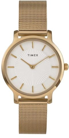Timex Women's Transcend 34mm Stainless Steel Bracelet Watch