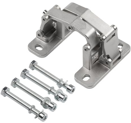 JoyousMall Cerniera a 180 gradi in acciaio inossidabile per porte tagliafuoco in pietra resistente, cerniera a perno in materiale spesso con forte capacità di carico 50-200 kg, argento