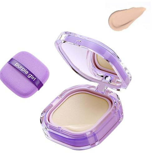 Cushion Foundation, Full Coverage Creamy Foundation mit hoher Deckkraft, 24 Stunden lang haltbar, wasserfest, mattes Finish | Hochdeckende, makellose Basis für alle Hauttypen