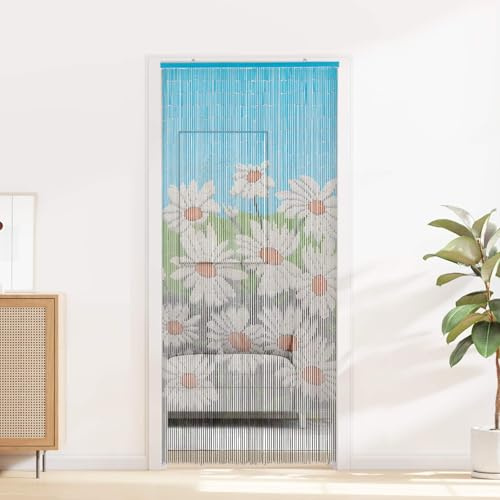 Kaloriko Rideau de Porte Anti Insecte en Bambou Multicolore 200 x 90 cm, intérieur et extérieur, moustiquaire fenêtre, Filet Anti Insecte, Ventilation, Cuisine, Salon, Chambre, sans percer