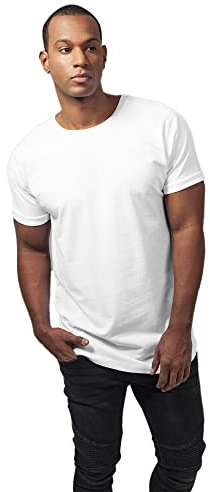 Urban Classics Herren T-Shirt Long Shaped Turnup Tee, lässiges T-Shirt für Männer, in langem Schnitt, erhältlich in vielen Farben, Größen XS-5XL