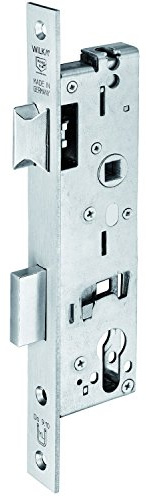 Rohrrahmenschloss 638N Flachstulp mit Falle und Riegel, DM 40 mm, Edelstahl