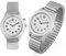 TalkJoy Sprechende Armbanduhr für Herren, Uhr für Senioren & Blinde, Sprachansage in Deutsch, Uhrzeit & Datum per Knopfdruck, große Zahlen, Wecker, automatische Zeitansage, Farbe Silber