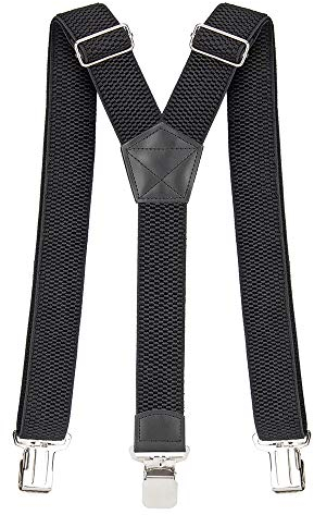 Pejoye Hosenträger für Herren Breit 4 cm Y Förmige mit Extra Starken Metall Clips Durable Elastic Verstellbare Einheitsgröße für Männer und Damen
