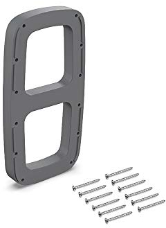 Emuca - Seitliche montagezusätze für ausklappbare Kleiderstange, Seitlicher Abstandhalter für Kleiderlift für Garderoben, Titanfarbe, Kunststoff, 2 Einheiten