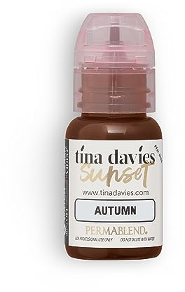 Tina Davies Professional Autumn Pigment - Permanent Eyebrow Makeup - Colours Heal True to Tone - High Retention - 1/2oz