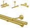 Gardinenstange Vorhangstange 480 cm 2 läufig 19mm Gold-Matt Messing Antik Vintage-Look Retro-Stil FBall Wandbefestigung