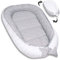 PaLulli Babynest Babynestchen 50x90 cm Babykokon, 2seitig, 100% Baumwolle, Nestchen für Babybett, Kuschelnest, Kissen, Reisebett für Baby und Säuglinge (Sterne F)