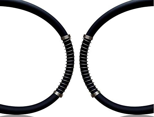 2 x Shisha Edelstahl Knickschutzfeder für Silikonschlauch | Wasserpfeife Knickschutz für Silikonschläuche | Knick-off 12,4cm Lang | für Shishaschlauch mit Ø 17,3mm | Schlauchschutz Silikonschlaüche