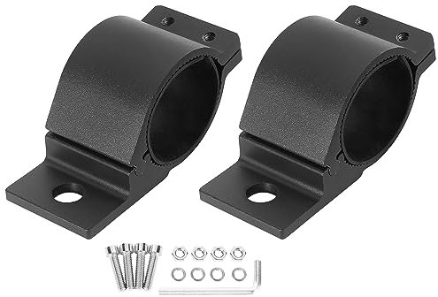 X AUTOHAUX 49-54mm Universal Black Tube Clamp Set Mounting Bracket for Car