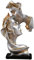 LGYKUMEG Skulptur Deko Modern Wohnzimmer Deko Statue Schweigen Ist Gold Modern Abstrakte Kunst Dekoration Hochzeitsfeier Büro Bar Schlafzimmer Romant,Silber