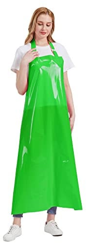 Nanxson TPU Schürze Unisex Wasserdichte Schürze Verstellbare Nackenschulter Leichte Arbeisschürze CF3148 (Grün, 110 * 80)