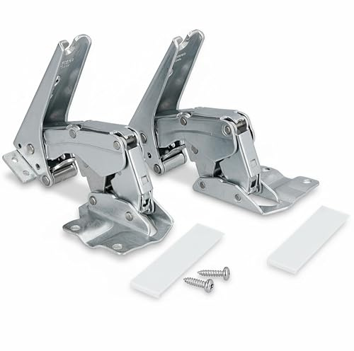 Juego de bisagra de puerta compatible con Bosch Siemens 481147 bisagra plana para Electrolux AEG 4071314258 para frigorífico congelador para Miele 5546050