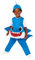 (PKT) (9913324) Child Boys Baby Shark Blue Daddy Costume (3-4yr)