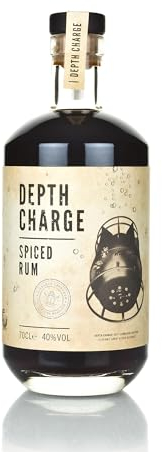 Depth Charge Spiced Rum, 70cl - 40 Percent ABV Spiced Rum with Cinnamon and Vanilla Notes for the Ultimate Cocktails - Rum Blended and Bottled in the UK