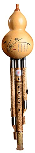 Hulusi Übungsinstrument C-Taste B Anfänger Hulusi Schüler-Kürbisflöte Für Kinder Nationales Blasinstrument Flöte Weicher Klang Und Langlebig (Color : BrownB, S : C-Key)