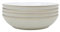 Denby - Linen Cream White Pasta Bowls Set of 4 - Dishwasher Microwave Safe Crockery - Ceramic Stoneware Tableware Natural Tones