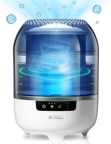 DH Lifelabs Aaira Mini 4-in-1 Air Purifier, Sanitiser, Hydrator & Odour Neutraliser. Removes 99.9% of Bacteria Viruses Mould. HOCl Cleans Moisturises Air. Cooking & Smoke Smells. Bedroom Home Nursery