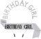 ZHOUHON Geburtstag Kopfschmuck, Geburtstag Schärpe, Mädchen Kristall Tiara, Girls Birthday Party Decorations Set (Silber) (Silber)