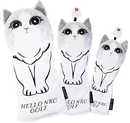 pistro 3x/4x Durable Golf Driver Head Cover Waterproof No. 1, 3, 5, UT Drivers Headcover Woods Protector Guard Fleece Lining Sleeve Accessories - 1 3 UT