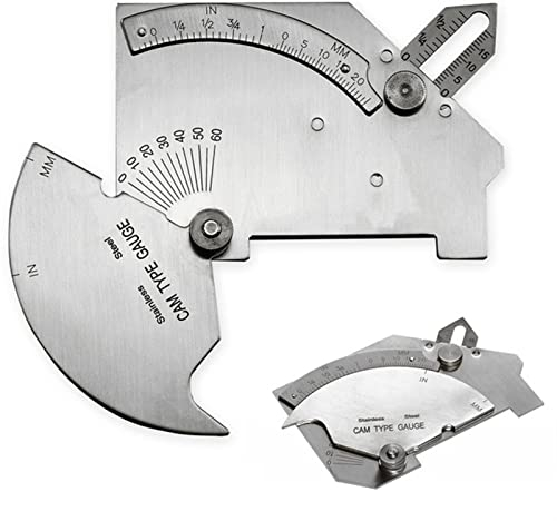 Präzisionsholzbearbeitungswerkzeuge Lineal Schweißlehre Schweißinspektion Gage Schweißnaht Perlen-/Kehl-/Kronentest Ulnar-Lineal Grad-Winkel-Messwerkzeug HI-LO PipeFeeler Gauge Lineal (Farbe: 020 mm