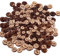 Gativs Kokosknöpfe 200 Stücke Kokosnuss Knöpfe zum Aufnähen Knöpfe Holz Holzknöpfe Knöpfe zum Basteln Druckknöpfe zum Annähen Buttons Klein Holzknöpfe mit 2 Löcher Holz Runder Kokosknopf