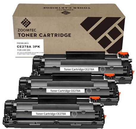 ZOOMTEC CE278A 78A Tonerkartusche für HP LaserJet M1500 M1536DNF M1537DNF M1538DNF M1539DNF P1566 P1600 P1606DN P1607DN P1608DN P1608DN 3 Schwarz