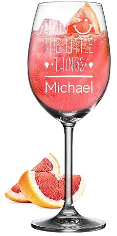 polar-effekt Sarti Aperitifglas 460 ml mit Gravur - Geschenk zum Geburtstag - das personalisierte Trinkglas - für Cocktails und Longdrinks - geeignet für Aperol, Lillet und Wein