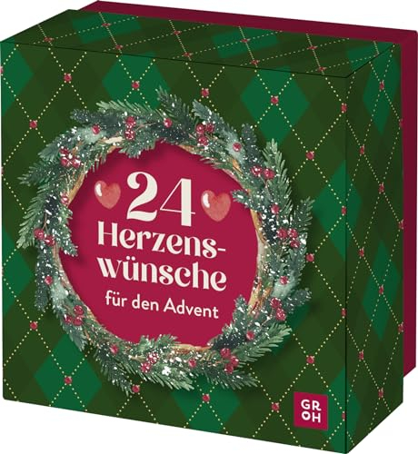 24 Herzenswünsche für den Advent: 24 Zettel mit weihnachtlichen Wünschen, Botschaften und Zitaten, ideal zum Verschenken oder Befüllen eines selbst gemachten Adventskalenders