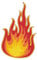 Feuer Flamme Aufnäher zum aufbügeln oder aufnähen Bügelbild Fire Flame Aufbügler für Kleidung gestickter Bügelflicken Applikation Iron on Patch Größe 6,5 x 10,4 cm