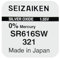 Generic Seiko 321 SR616SW Seiko Watch Battery Pack of 2 Made in Japan