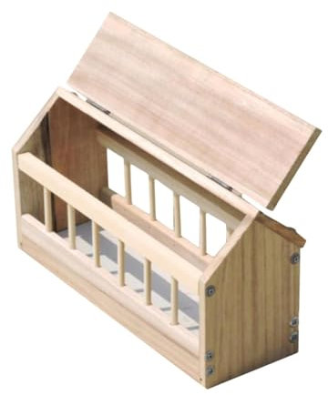 Sharplace Wooden Pigeon Feeder Chicken Feeder Pigeon Supplies Poultry Trough Dish Bird Feeding Bowl for Chicks Poultry Birds Ducklings