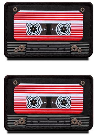 2 Stück Retro Vintage Magnetbänder Musikalisch Exquisite Stickerei Bügelbilder Applikation für Kleidung Jacke Jeans Mantel Aufnäher Handwerk DIY Reparatur Dekorative Patches