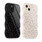 Xylota 2 Stück Handyhülle für iPhone 13 6,1 Hülle mit Muster Aesthetic Leopard, Niedliche Curly Wave TPU Case für Mädchen Frauen, Weiche Silikon Bumper Stoßfest Schutzhülle Cover für iPhone 13, 01