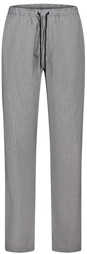 PALLTEX Alfredo Pantalones de Cocinero Unisex 100% Algodón Pantalones de Panadero EN 13688 con Cintura elástica con cordón, Pepit, L