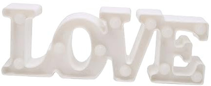 OSALADI Neon Licht Love Lampenform Tischlampe Dekorative Nachtbeleuchtung Für Zuhause Partys Weiße Ausführung Batterien