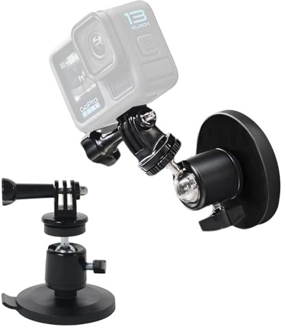 Dulynva Magnethalterung für Blink Outdoor/Eufy/Arlo/GoPro Hero Akku Camera Magnetische Kamera Halterung mit 360° Drehung Kugelkopf & 1/4 Zoll Schraube für alle Überwachungskameras (Schwarz)