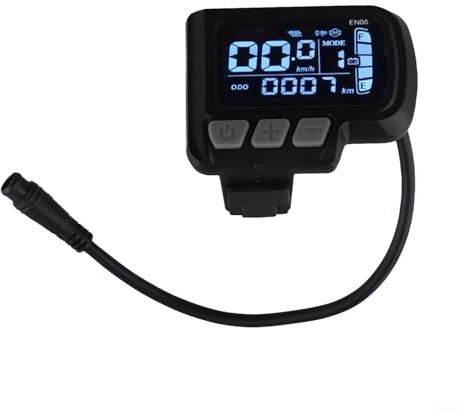 Oniissy EBike LCD Display, W/Wasserdichtes Schnittstellenkabel, Für 24V 36V 48V Systeme Für 02OMD Controller ABS Body Clear Screen Passend für 22,2mm Lenker