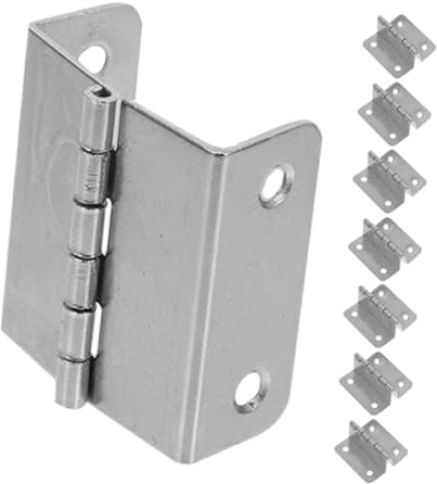 IWOWHERO Set 8 Cerniere Pieghevoli a 4 Fori in Acciaio Inox 180° per Sportelli di Mobili Cerniere a Battuta per Scrivania e Porte di Armadietti Ferramenta per la Casa Rotazione Quadrupla