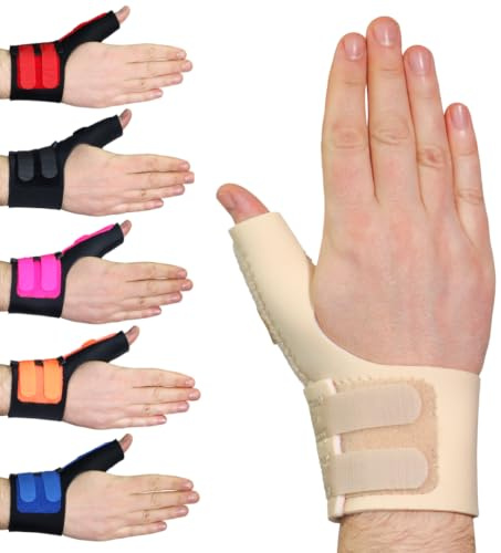 Solace Bracing Cool-Flow Max Thumb Support (6 Colours) - #1 British Made & NHS Supplied Advanced Thumb Spica Splint Brace for Arthritis, Tendonitis, RSI, Trigger Thumb & More - Beige, OSFM, Right