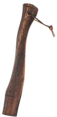 VICASKY Ersatzstiel für Beil Gebogener Holzaxtstiel aus Eschenholz mit Lederband für Kleine Axt und Outdoor Einsatz 27 Zoll