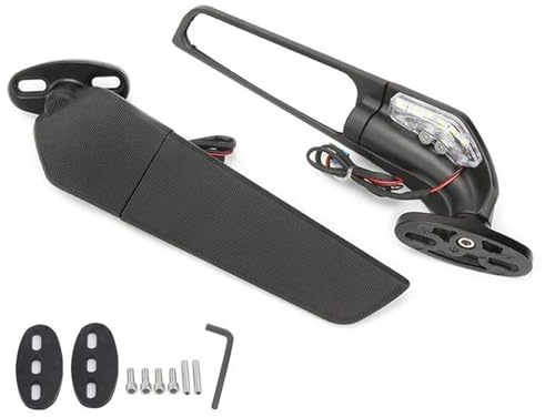 Motorrad-Rückspiegel Für Suzuki GSXR 600 750 1000 GSX1300R GSX650F GSX-R Motorrad Wind Flügel Einstellbare Rotierenden Rückspiegel(Light Big Mirror)